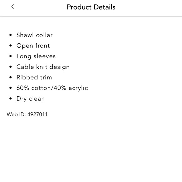 Splendid cable knit open cardigan NWT size M - Picture 5 of 10